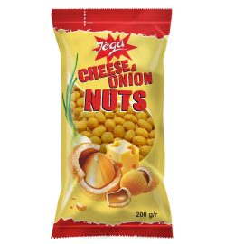 JĖGA žemės riešutai luobelėje su sūrių ir svogūnais, 200g.