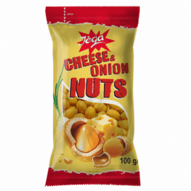 JĖGA žemės riešutai luobelėje su sūrių ir svogūnais, 100g.
