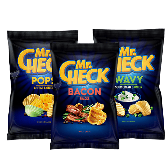 Mr.Check traškučiai ir užkandžiai