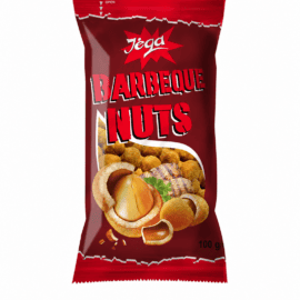 JĖGA žemės riešutai luobelėje barbeque skonio, 100g.